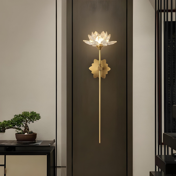 Applique Murale LED Cristal Moderne Design et Décoratif | Style Lotus