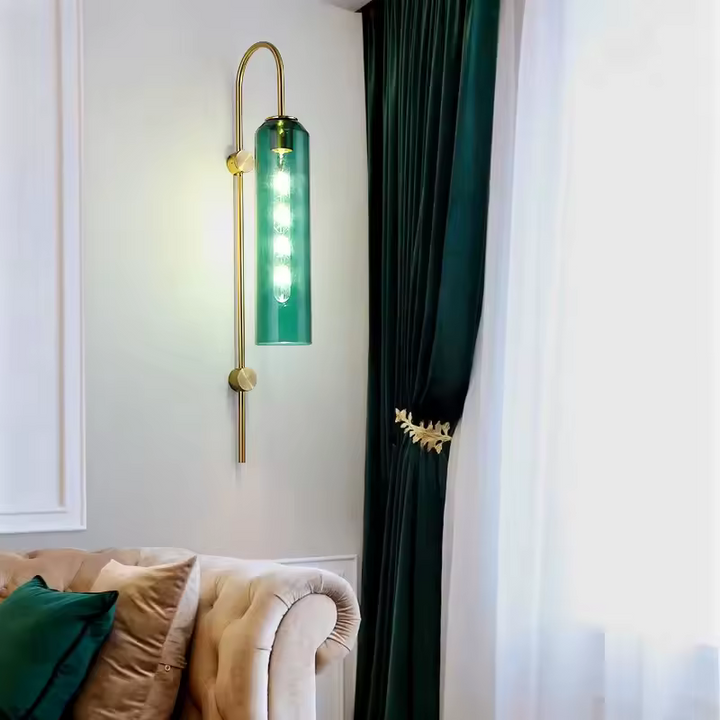 Applique Murale Salon LED Cylindrique en Verre Moderne Nordique