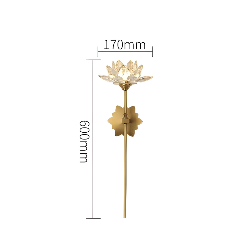 Applique Murale LED Cristal Moderne Design et Décoratif | Style Lotus