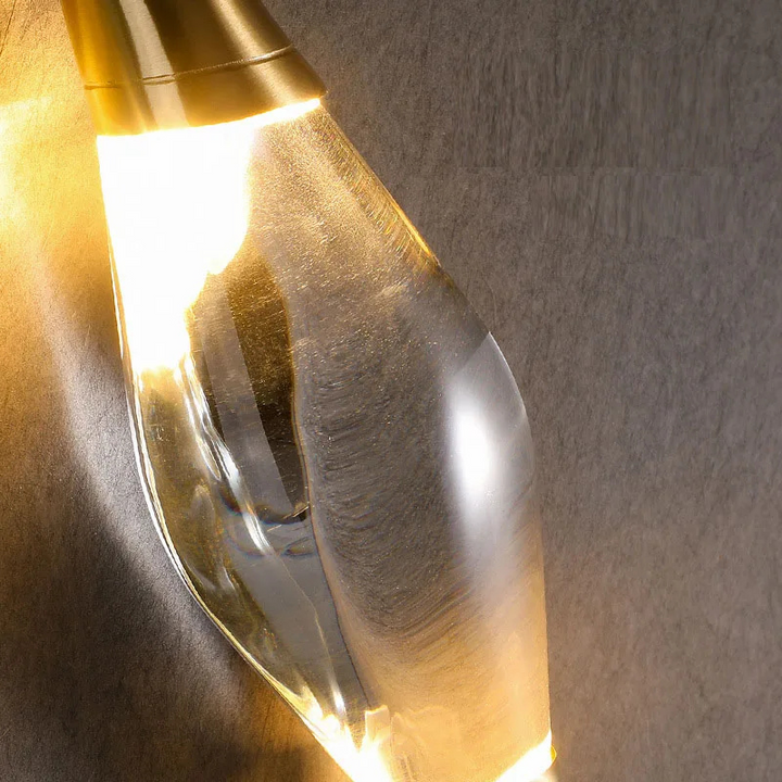 Applique Murale LED Design Décoratif et Moderne en Cuivre et Cristal | Éclairage de Luxe