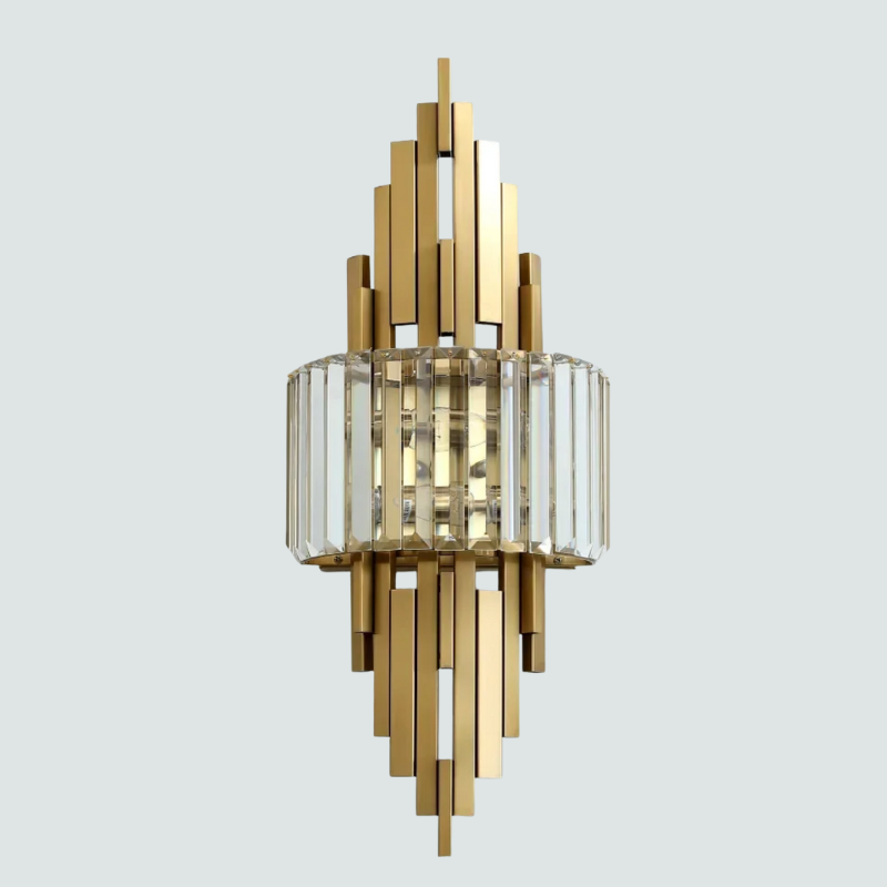 Applique Murale Cristal pour Salon Moderne | Design Doré Haut de Gamme