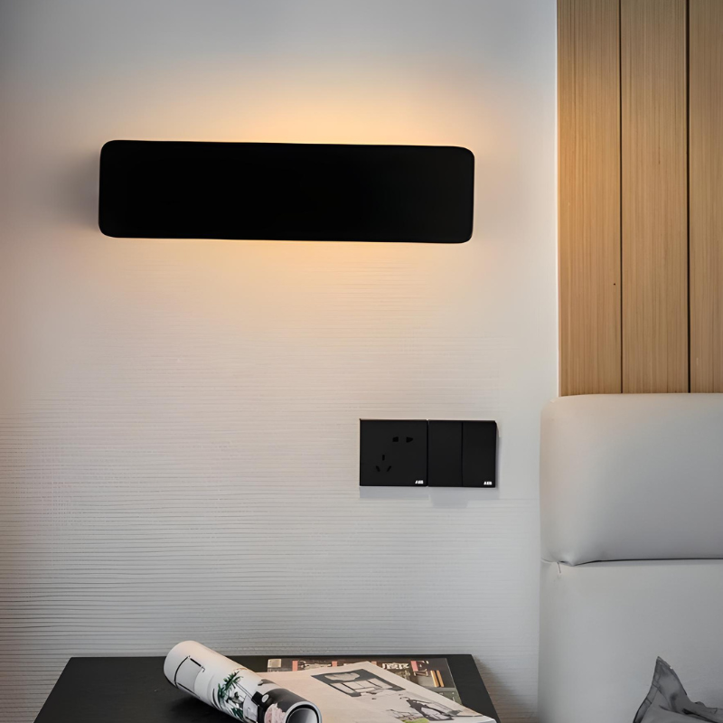 Applique Murale LED Rectangulaire Ajustable Noir