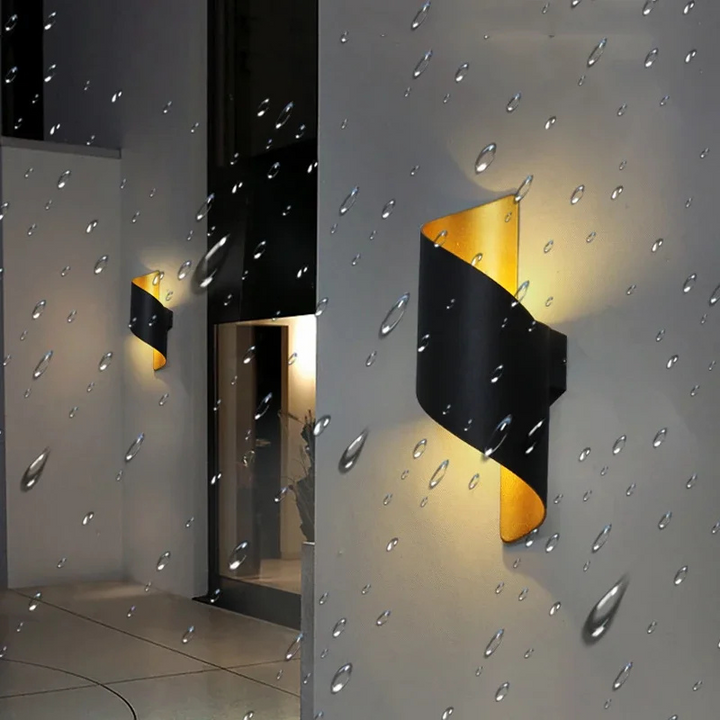 Applique Murale LED Extérieure Scandinave Design Spiralé Minimaliste et Moderne | Étanche