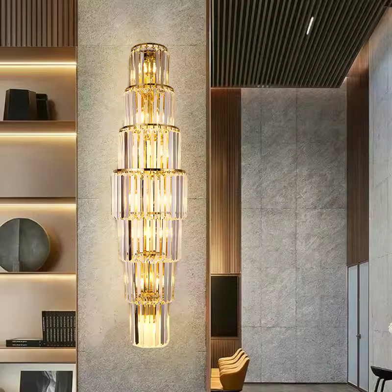 Applique Murale Cristal en Verre Haut de Gamme Moderne pour Salon | Design Hôtel de Luxe
