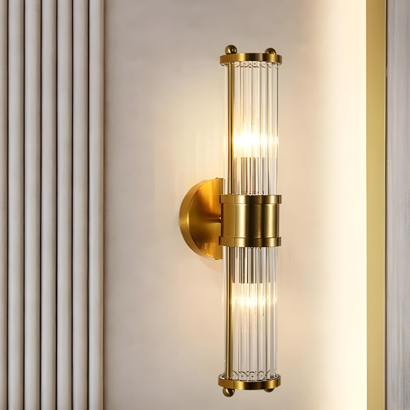 Applique LED Murale Luxe Moderne en Cristal | Design Nordique en Métal Doré