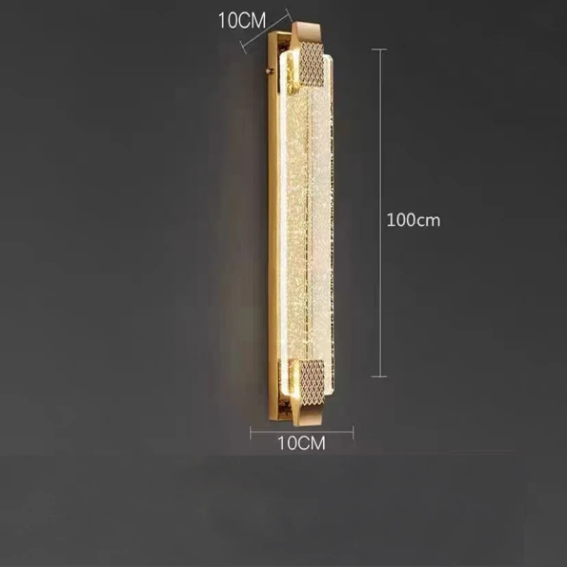 Applique Murale LED de Luxe en Cristal Doré | Éclat Moderne pour Intérieurs Haut de Gamme