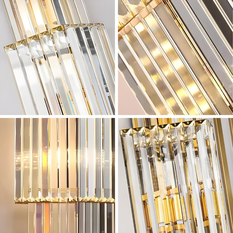 Applique Murale Cristal en Verre Haut de Gamme Moderne pour Salon | Design Hôtel de Luxe