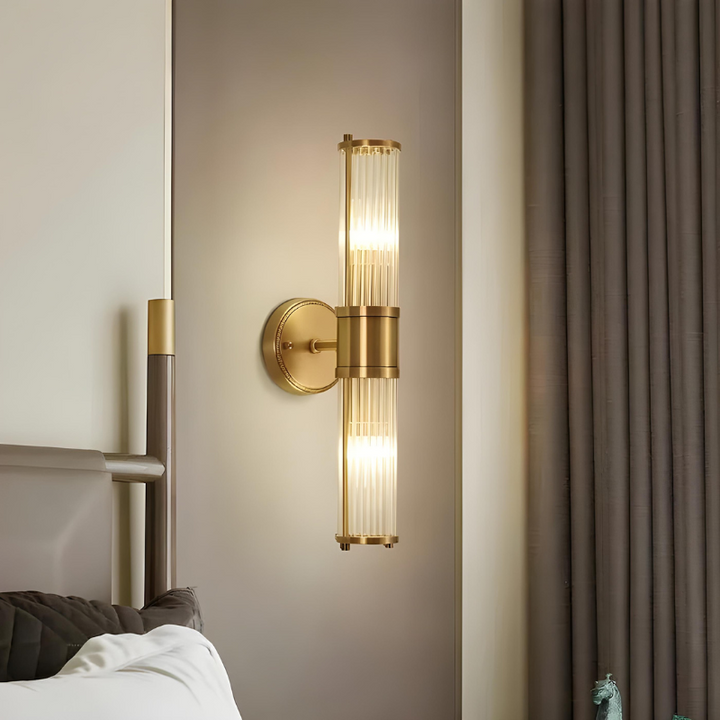 Applique LED Murale Luxe Moderne en Cristal | Design Nordique en Métal Doré