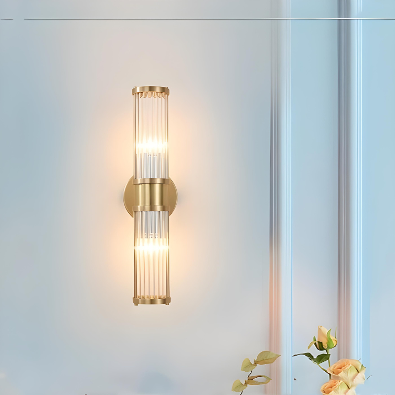 Applique LED Murale Luxe Moderne en Cristal | Design Nordique en Métal Doré