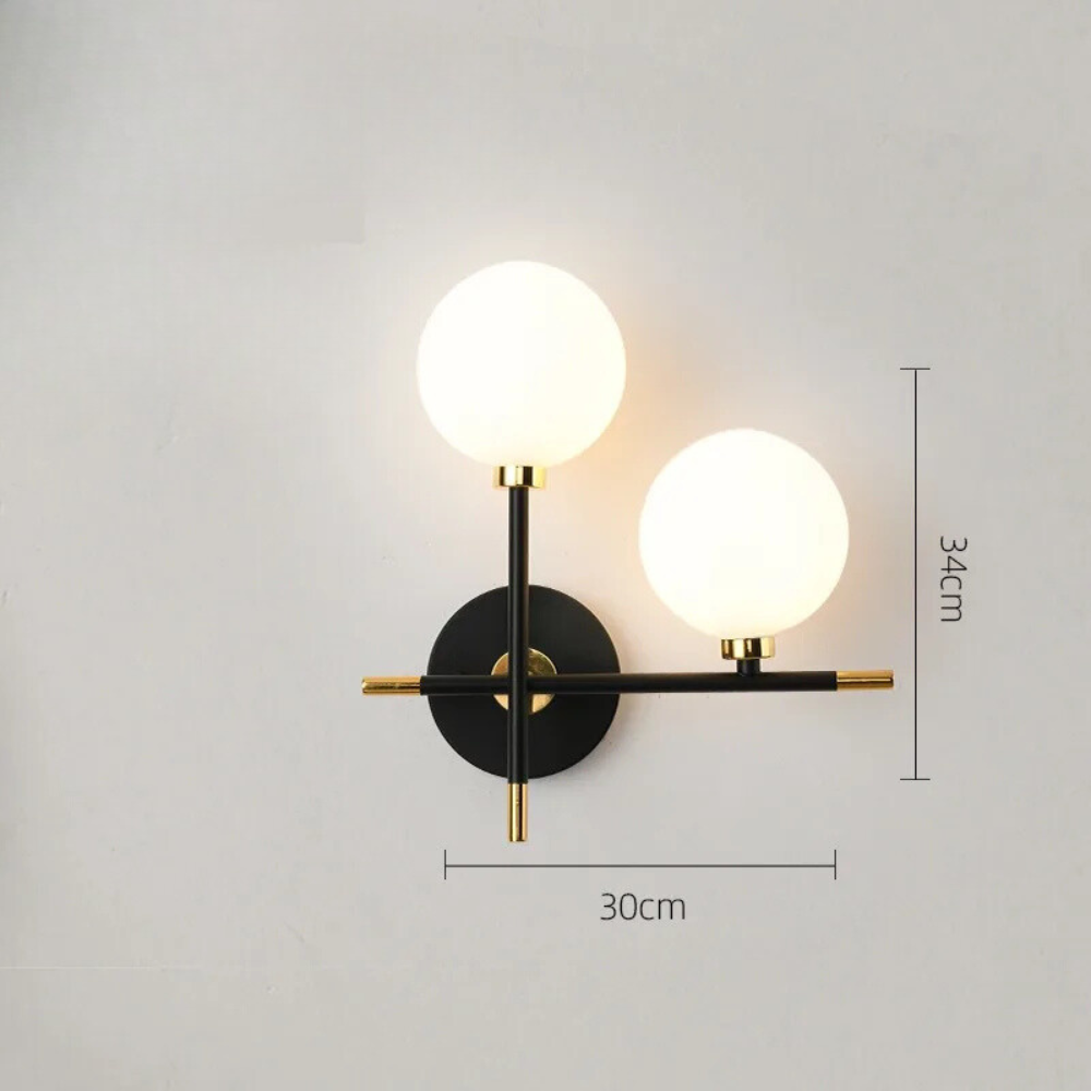 Applique Murale Nordique | Double Globe