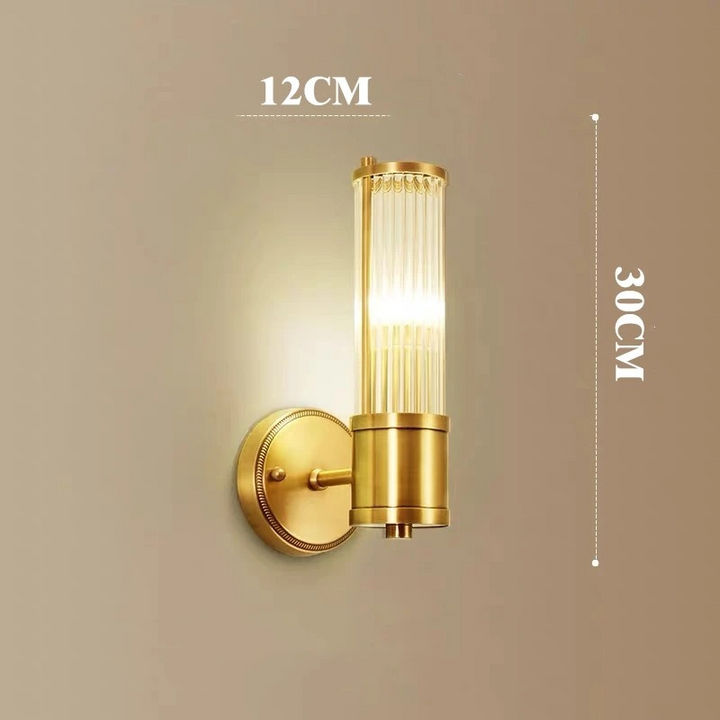 Applique LED Murale Luxe Moderne en Cristal | Design Nordique en Métal Doré