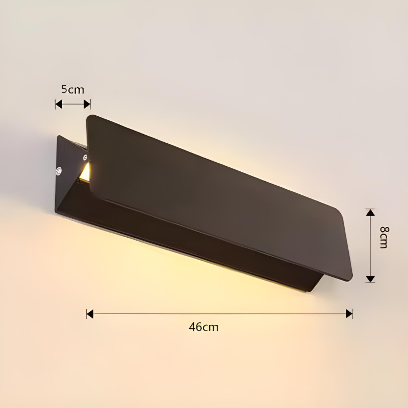 Applique Murale LED Rectangulaire Ajustable Noir