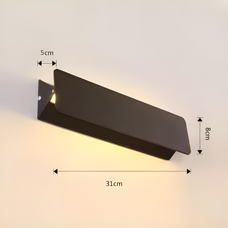 Applique Murale LED Rectangulaire Ajustable Noir