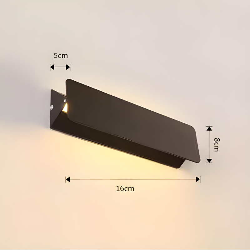 Applique Murale LED Rectangulaire Ajustable Noir