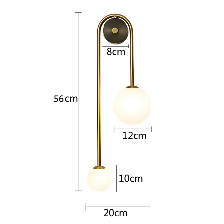 Applique Murale LED Minimaliste Nordique Décoratif et Design | Double Sphère