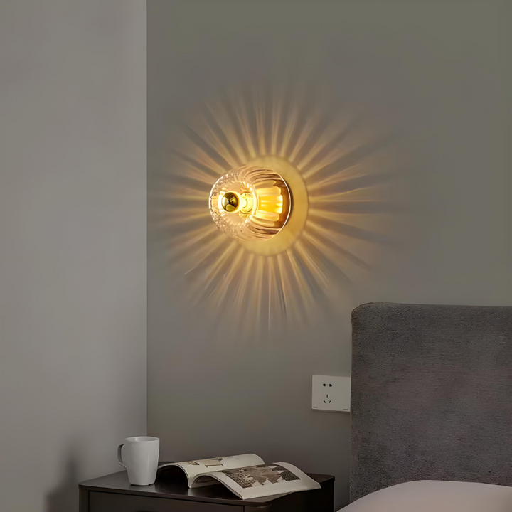 Applique Murale en Verre | Effet Soleil
