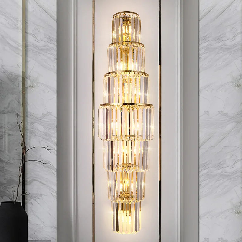 Applique Murale Cristal en Verre Haut de Gamme Moderne pour Salon | Design Hôtel de Luxe