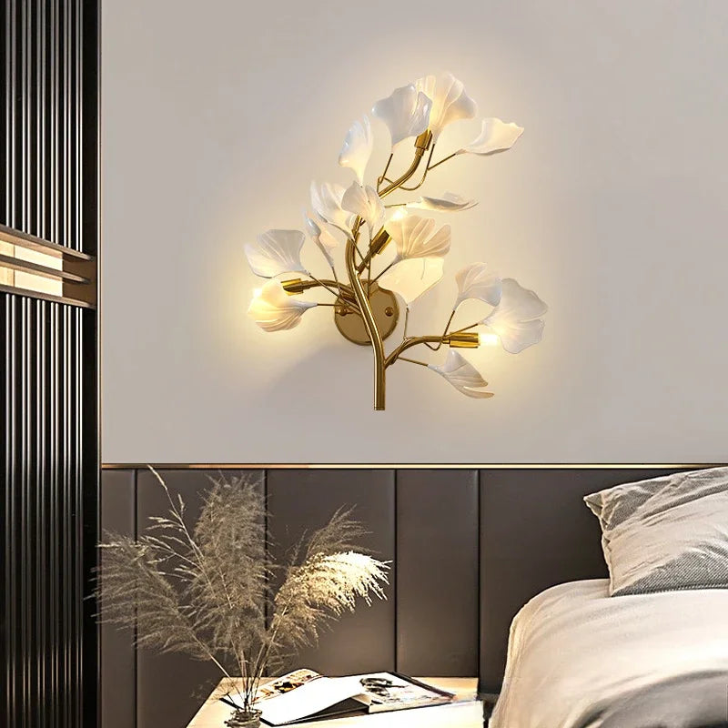 Applique Murale LED Décoratif Moderne en Céramique Dorée | Éclairage Design Haut de Gamme
