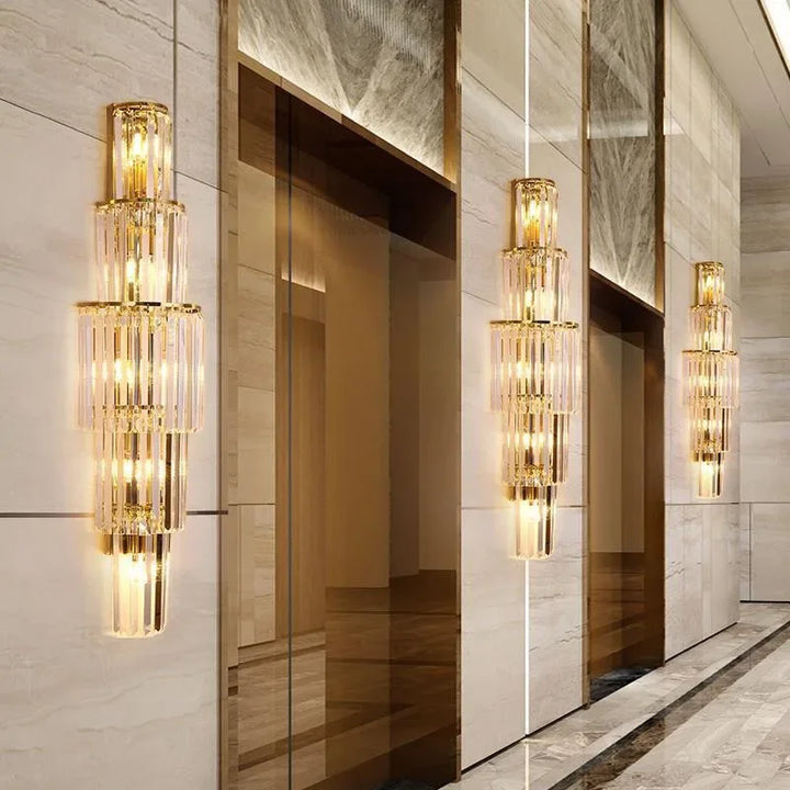 Applique Murale Cristal en Verre Haut de Gamme Moderne pour Salon | Design Hôtel de Luxe