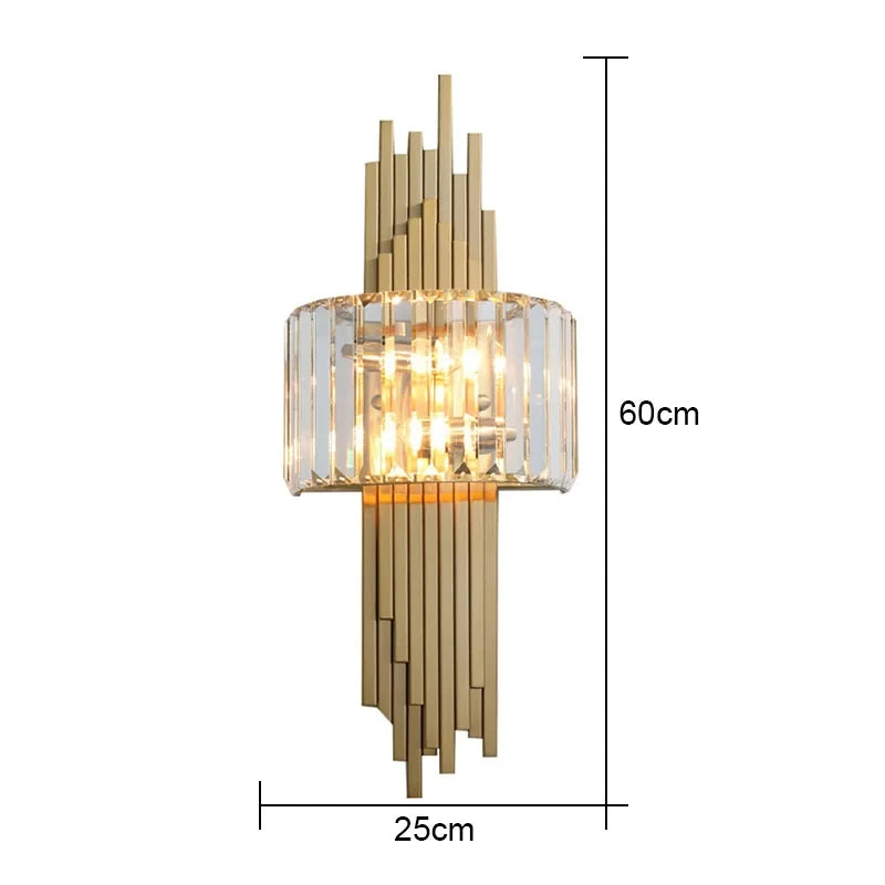 Applique Murale Cristal pour Salon Moderne | Design Doré Haut de Gamme