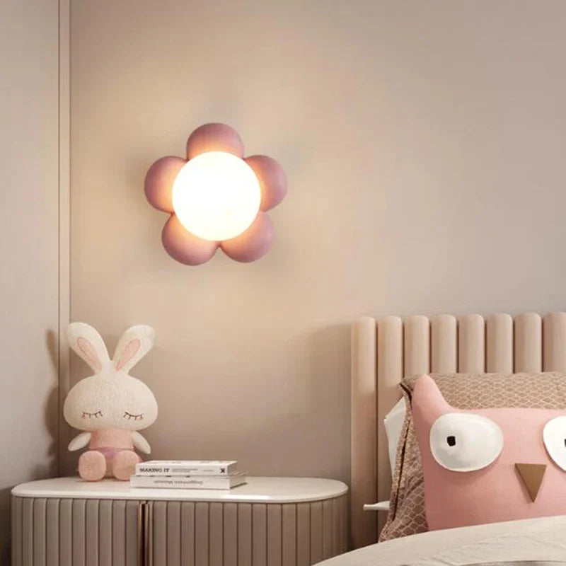 Applique Murale Chambre Enfant LED en forme de fleur