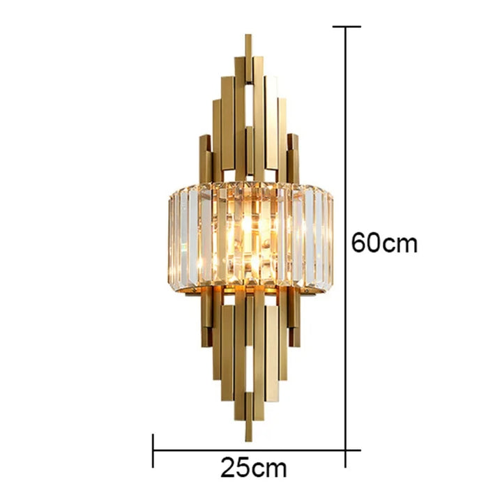 Applique Murale Cristal pour Salon Moderne | Design Doré Haut de Gamme