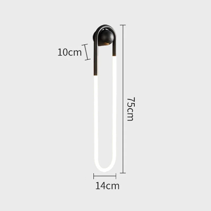 Applique Murale LED Minimaliste Nordique | Design Allongé Suspendu